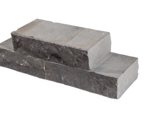 Basalt Systemmauer Schwarz gespalten